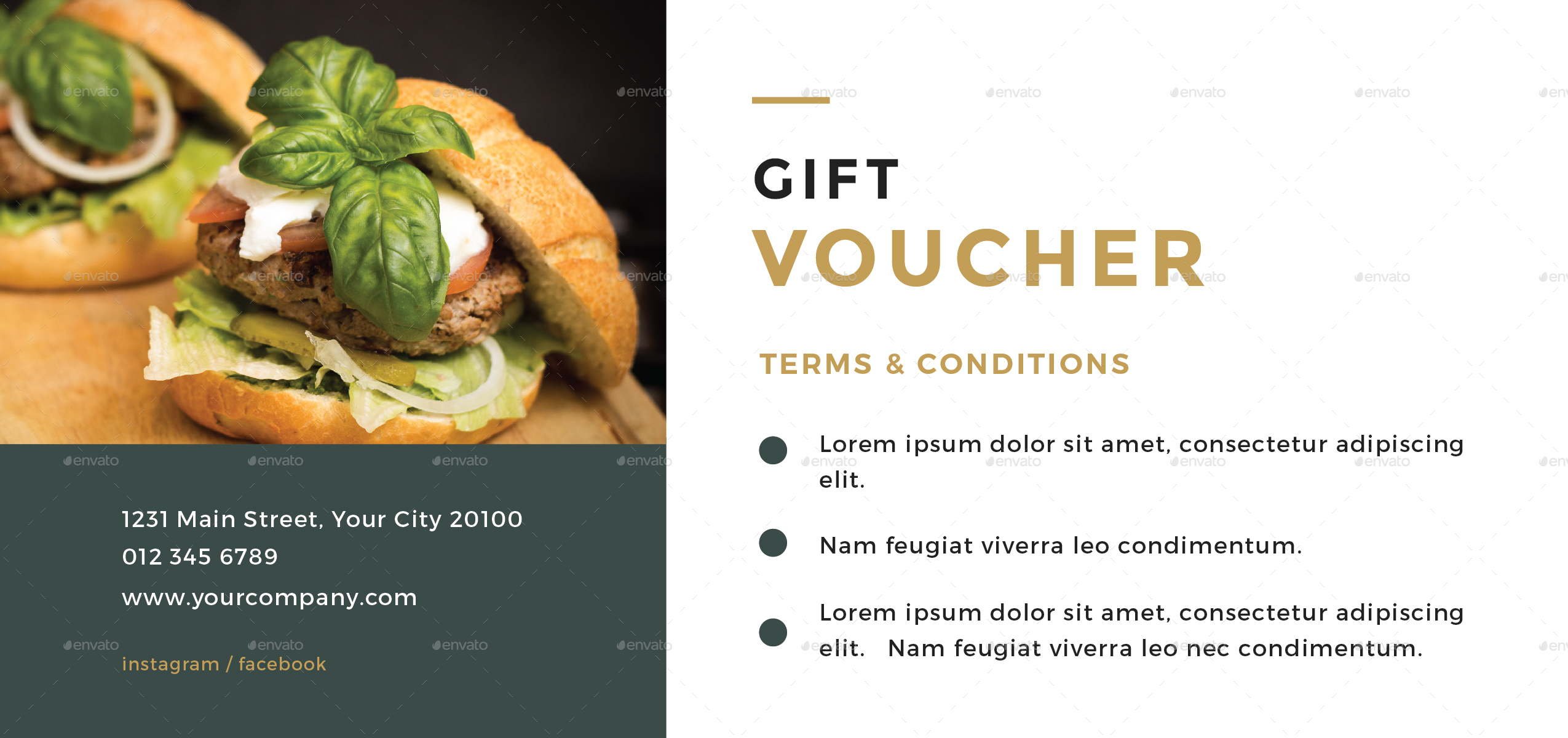 Restaurant Voucher, Print Templates GraphicRiver